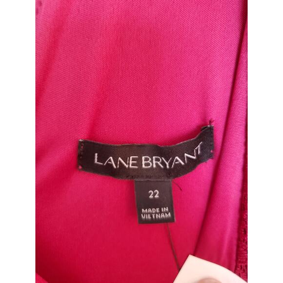 Lane‎ Bryant Dark Pink Lace Dress Women Size 22 NWT - Picture 3 of 4